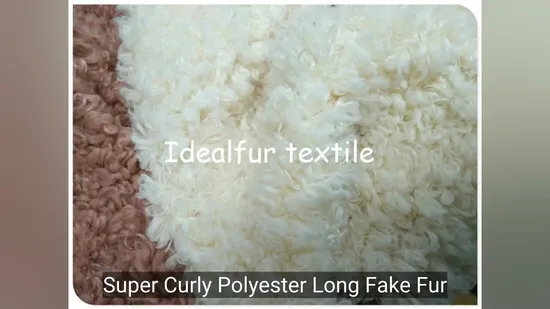 エレガントなデザインのための贅沢なスーパーカーリーフェイクファー生地