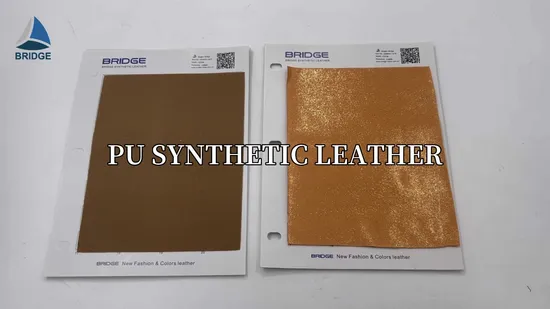 低価格の光沢のあるスエード調フェイクレザーPU合成皮革（靴・荷物用）