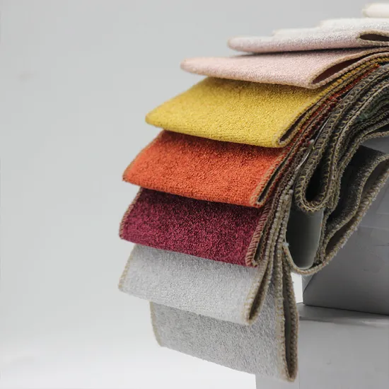 リサイクルGRS布張り糸染め織りシェニールポリエステルソファ生地家具用イージークリーンエコテックス撥水Wr C0