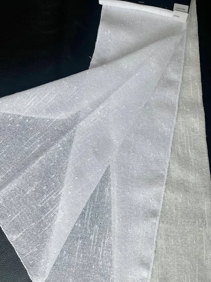 2025年新作スラブとドット糸を使用したリネン風カーテン生地