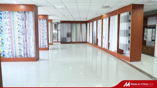 100%ポリエステルの新デザインリネン風刺繍コルティナカーテン生地を卸売価格でご提供